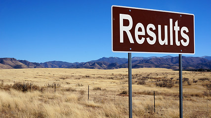 Image showing Results brown road sign