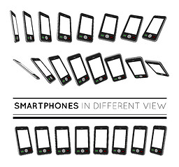 Image showing Smartphones in different view.