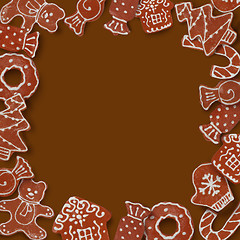 Image showing christmas gingerbread cookies