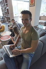 Image showing business man at modern  office