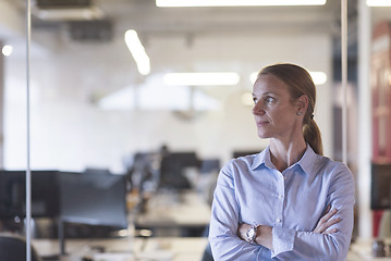 Image showing portrait of casual business woman at office