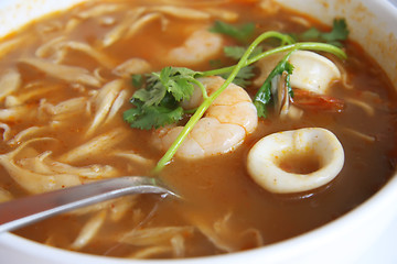 Image showing Spicy thomyam soup