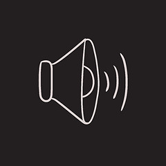 Image showing Speaker volume sketch icon.