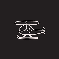 Image showing Air ambulance  sketch icon.