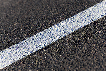 Image showing road markings - white stripes