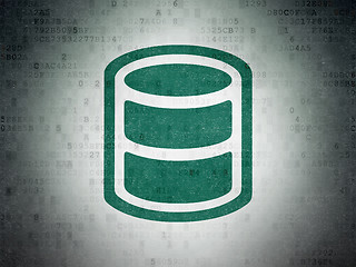 Image showing Software concept: Database on Digital Data Paper background