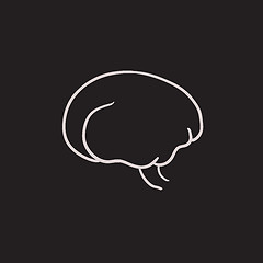 Image showing Brain sketch icon.