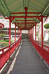 Image showing Chinese temple walkway
