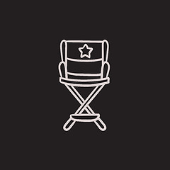 Image showing Director chair sketch icon.