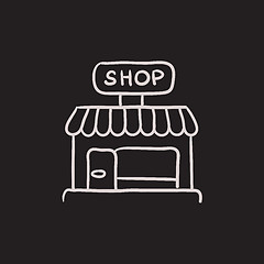 Image showing Shop sketch icon.