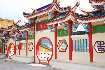 Image showing Chinese temple gateway