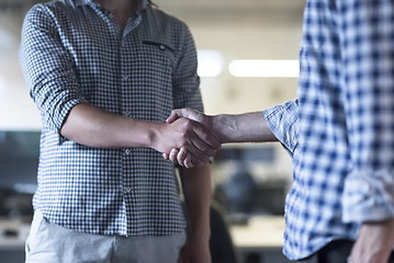 Image showing start up business people  handshake