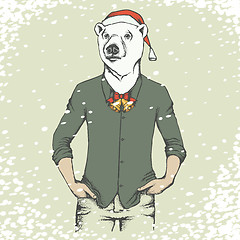 Image showing White polar bear vector illustration