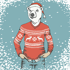 Image showing White polar bear vector illustration