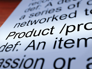 Image showing Product Definition Closeup Showing Goods For Sale