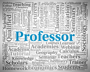 Image showing Professor Word Shows Teacher Teaching And Professors
