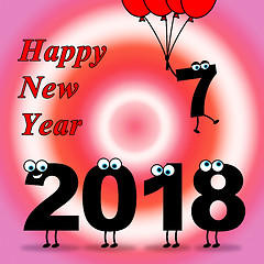 Image showing Twenty Eighteen Indicates Happy New Year And Celebrate