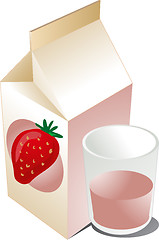 Image showing Strawberry Milk