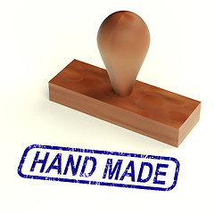Image showing Hand Made Rubber Stamp Shows Handmade Products