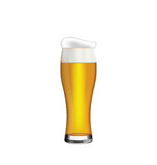 Image showing Glass of Beer Isolated on White Background