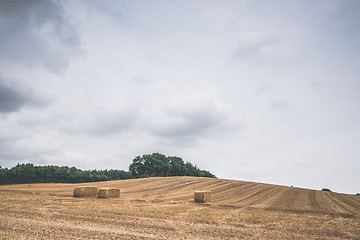 Image showing Cloudy weather over a field