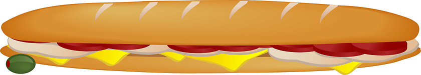 Image showing Sub sandwich