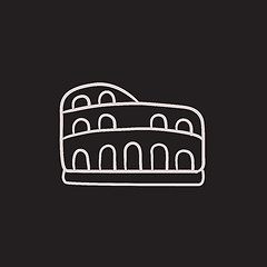 Image showing Coliseum sketch icon.