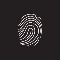 Image showing Fingerprint sketch icon.