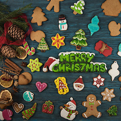 Image showing Gingerbreads for new years and christmas