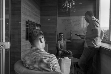 Image showing team meeting and brainstorming in small private office