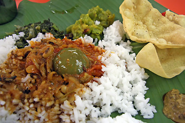 Image showing Indian banana leaf