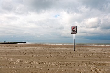 Image showing Do not swim sign