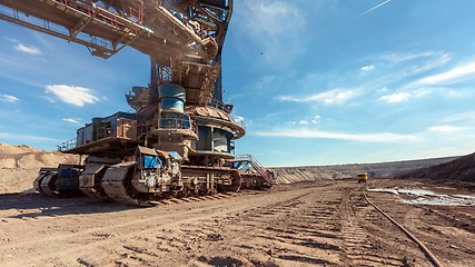 Image showing Large excavator machine in the mine