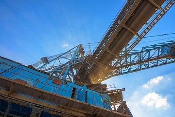 Image showing Large excavator machine in the mine