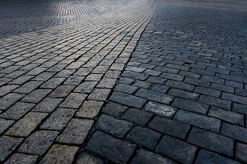 Image showing Stone sidewalk closeup photo