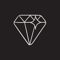 Image showing Diamond sketch icon.