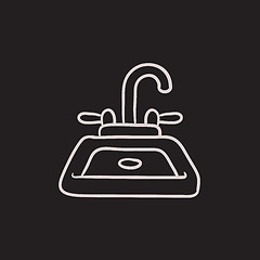 Image showing Sink sketch icon.