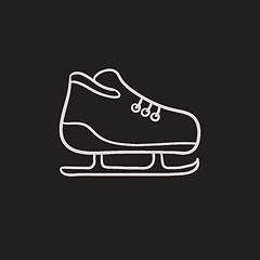 Image showing Skate sketch icon.