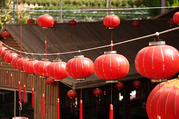 Image showing Chinese red lanterns