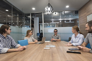 Image showing startup business team on meeting at modern office