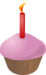 Image showing Birthday cupcake