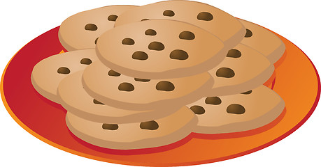 Image showing Chocolate chip cookies