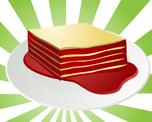 Image showing Lasagna illustration