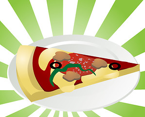 Image showing Slice of pizza illustration