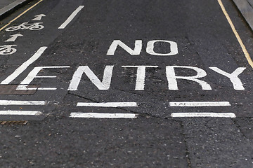 Image showing No Entry