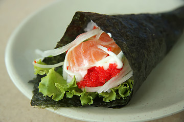 Image showing Temaki sushi