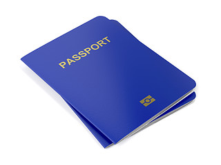 Image showing Biometric passports on white