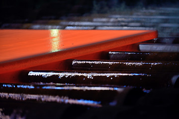 Image showing Hot steel plate 