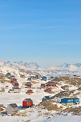 Image showing Colorful houses in Greenland 