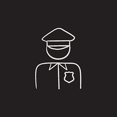 Image showing Policeman sketch icon.